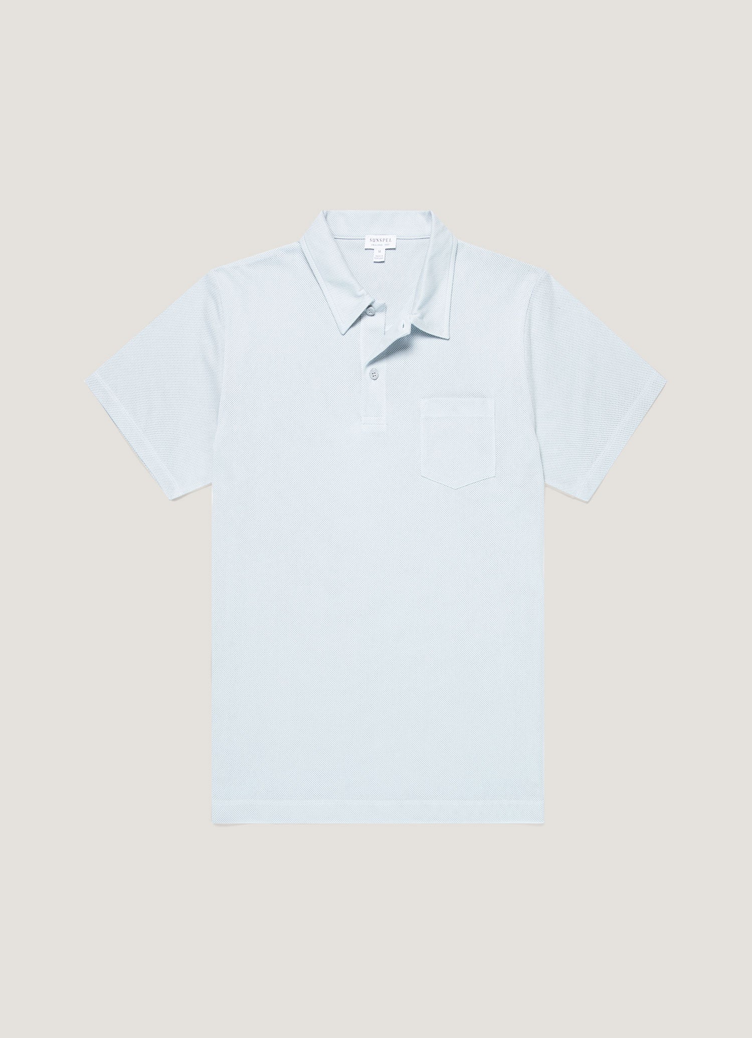 Sunspel Riviera Polo Shirt / Pastel Blue