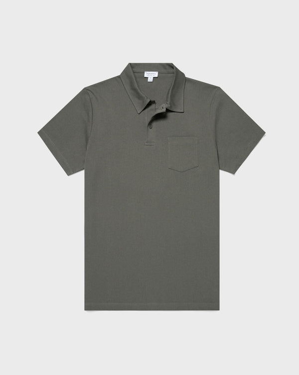 Sunspel Riviera Polo Shirt / Khaki
