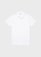 Sunspel Riviera Polo Shirt / White
