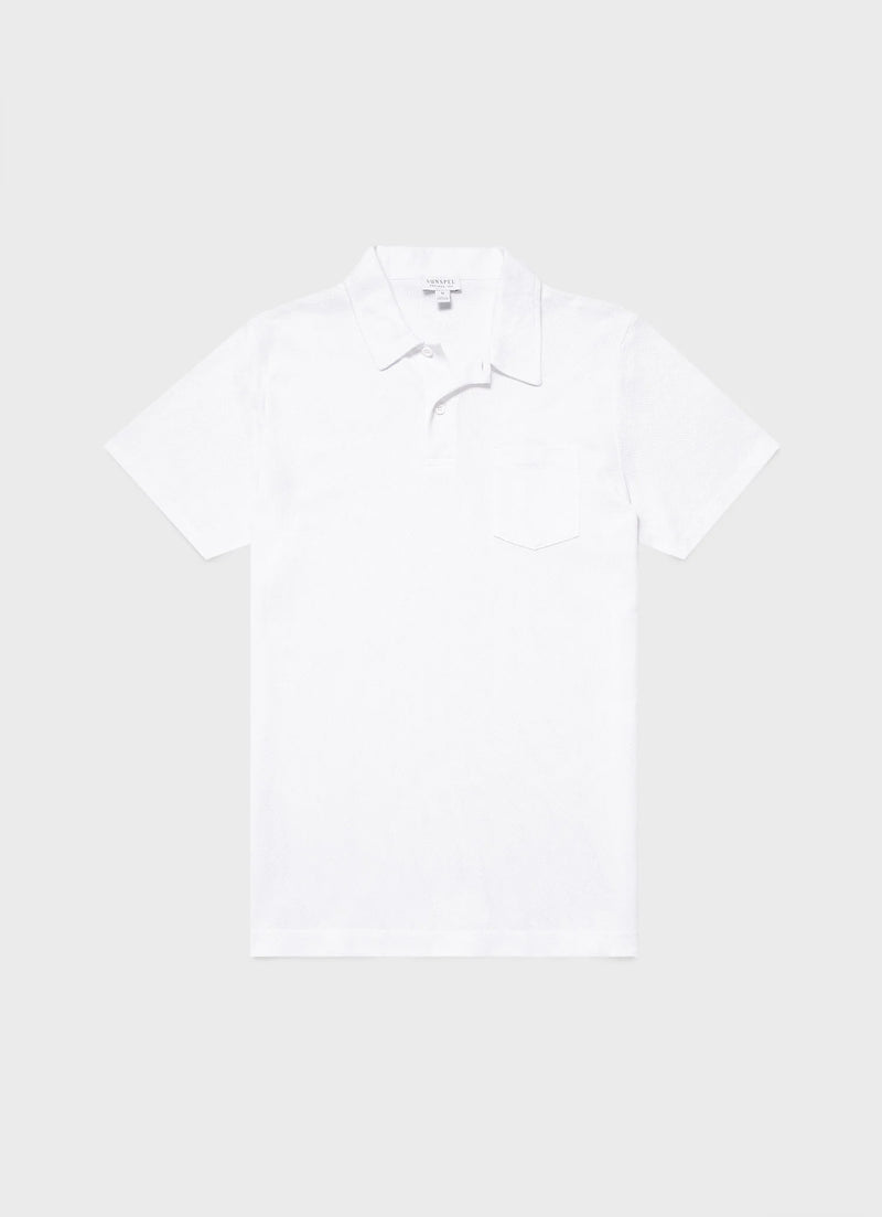 Sunspel Riviera Polo Shirt / White