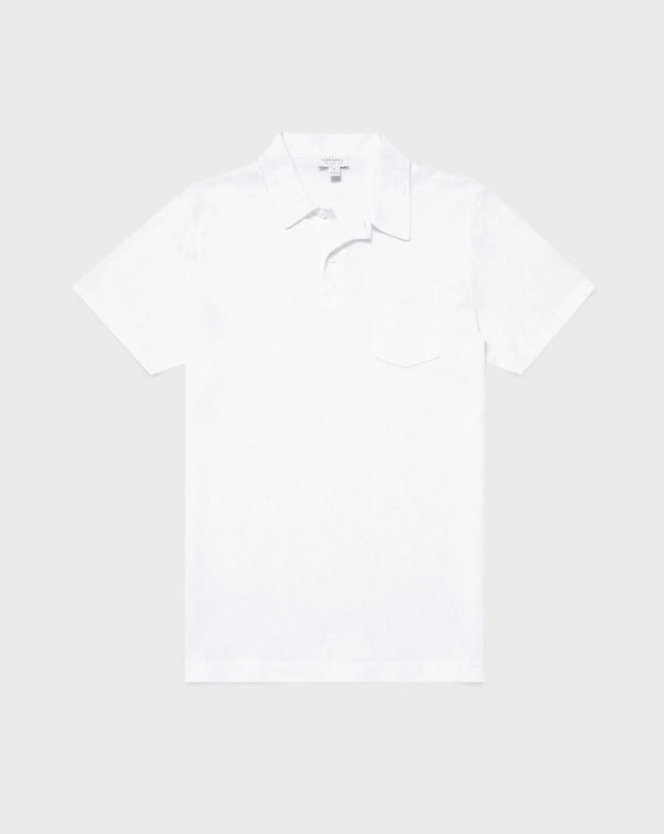 Sunspel Riviera Polo Shirt / White
