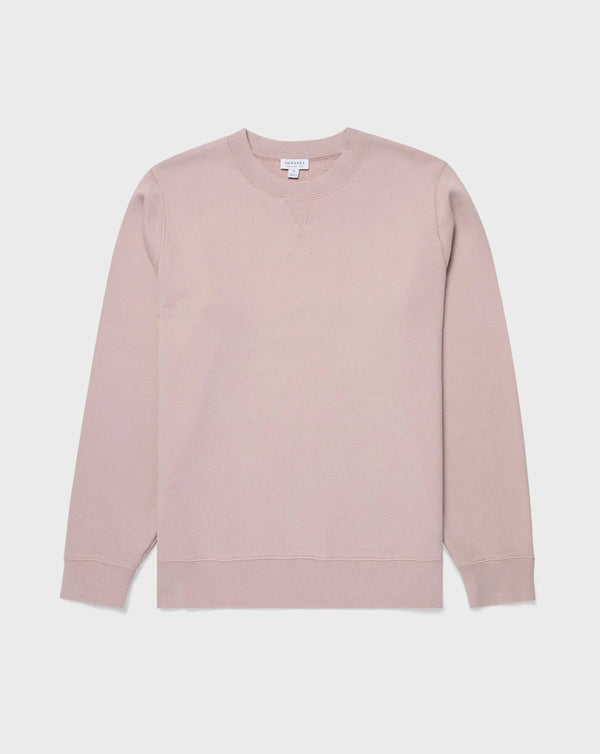Sunspel Loopback Sweatshirt / Pale Pink
