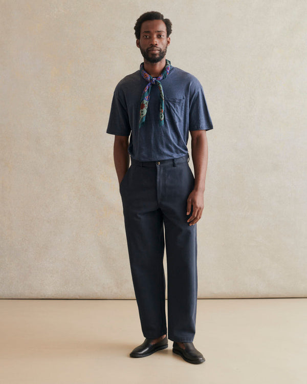De Bonne Facture Heavy Cotton Drill Balloon Trousers / Navy