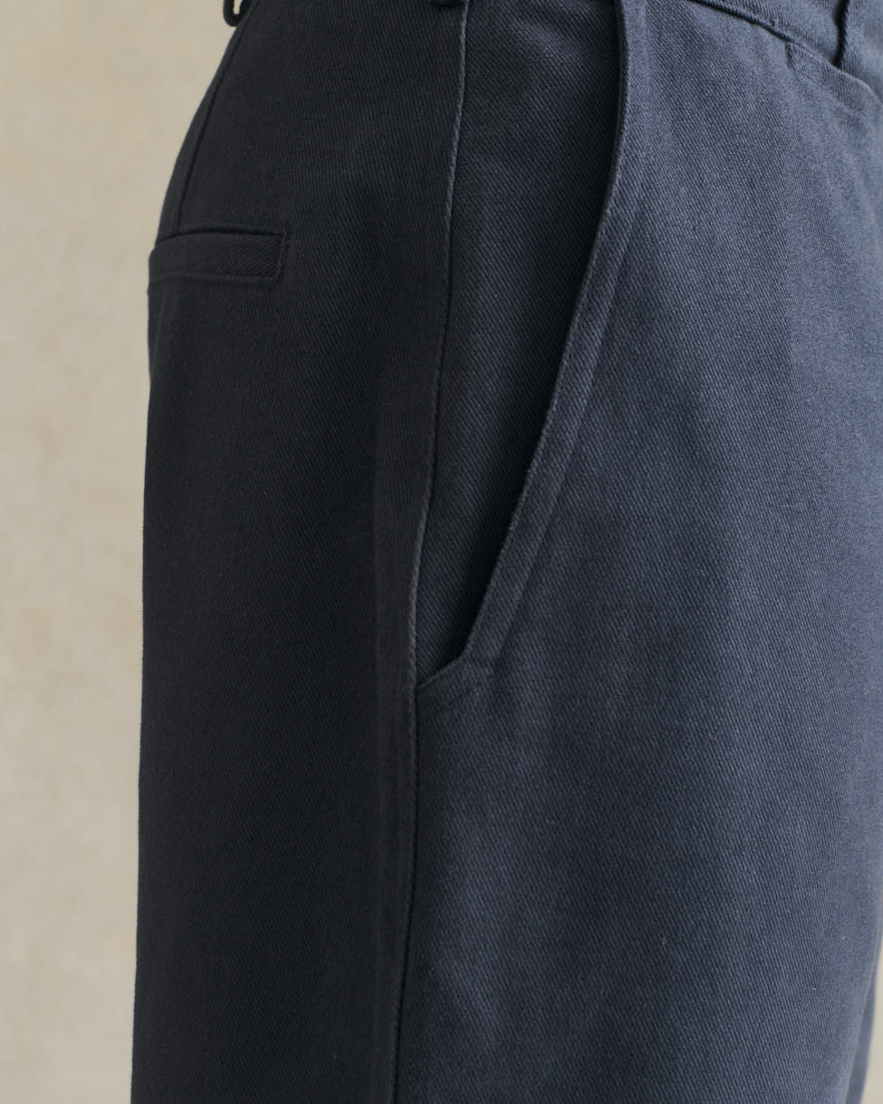 De Bonne Facture Heavy Cotton Drill Balloon Trousers / Navy