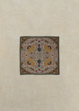 De Bonne Facture Printed Wool Scarf / Ispahan Folk Pattern
