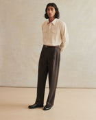 De Bonne Facture Cotton & Hemp Twill Artist Shirt / Undyed