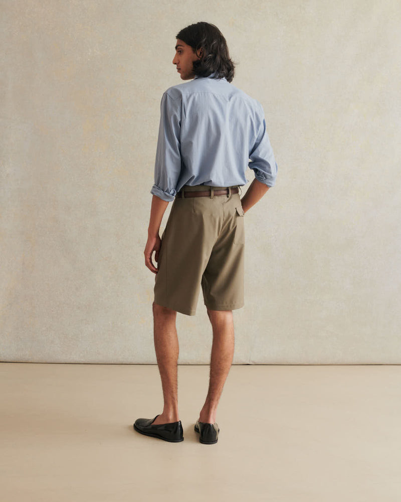 De Bonne Facture Naturalist Wool Shorts / Olive
