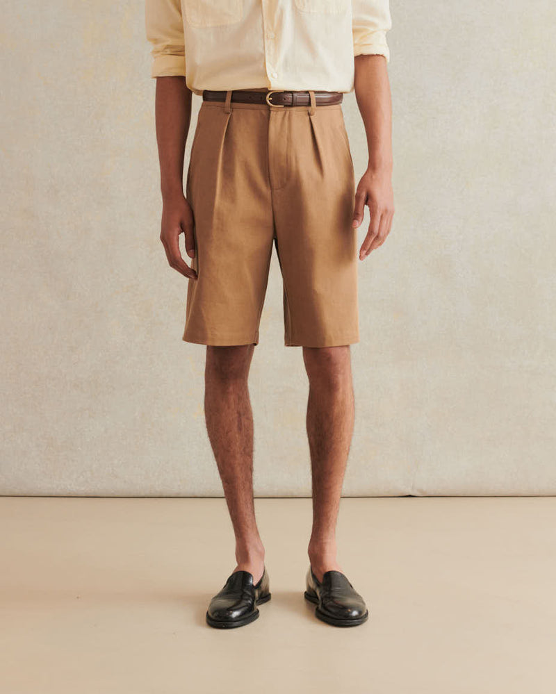De Bonne Facture Naturalist Cotton Shorts / Hazelnut