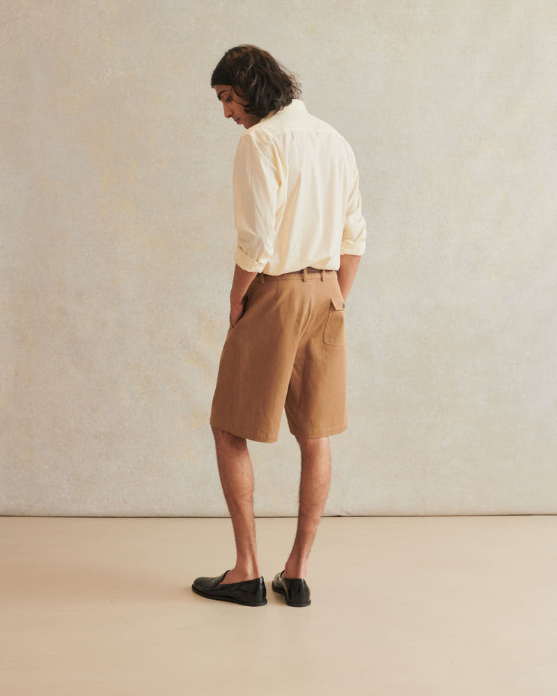 De Bonne Facture Naturalist Cotton Shorts / Hazelnut