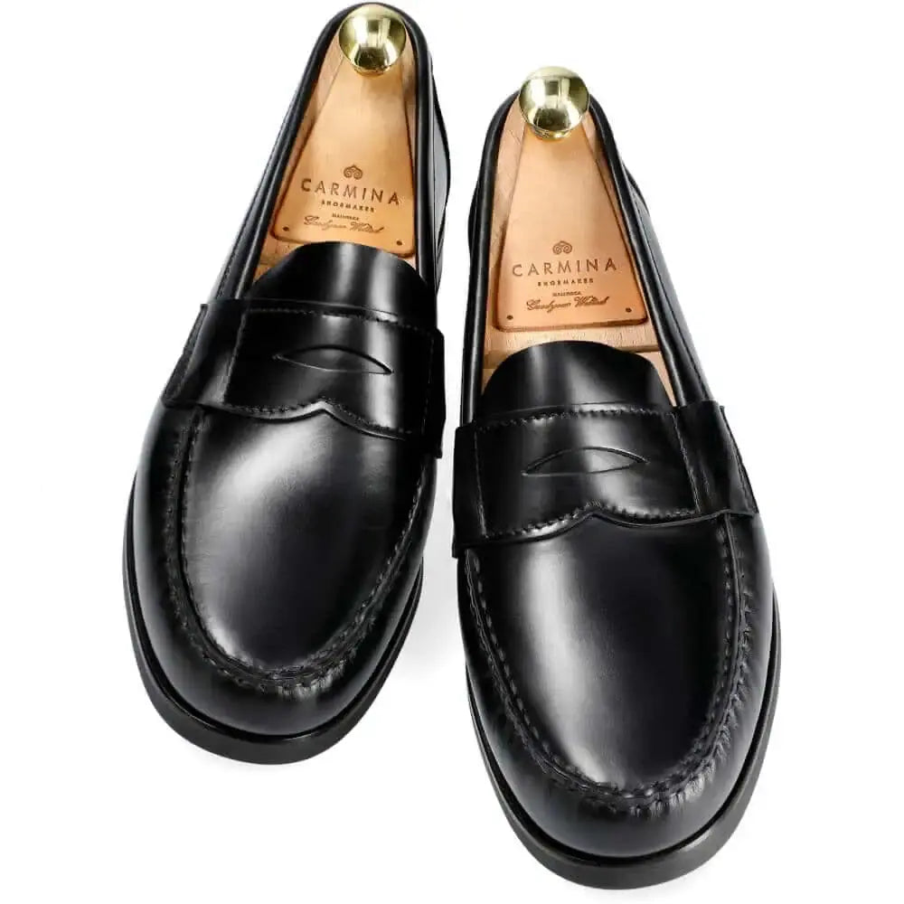 CARMINA / 80893 / BLACK VARIK / PENNY LOAFER