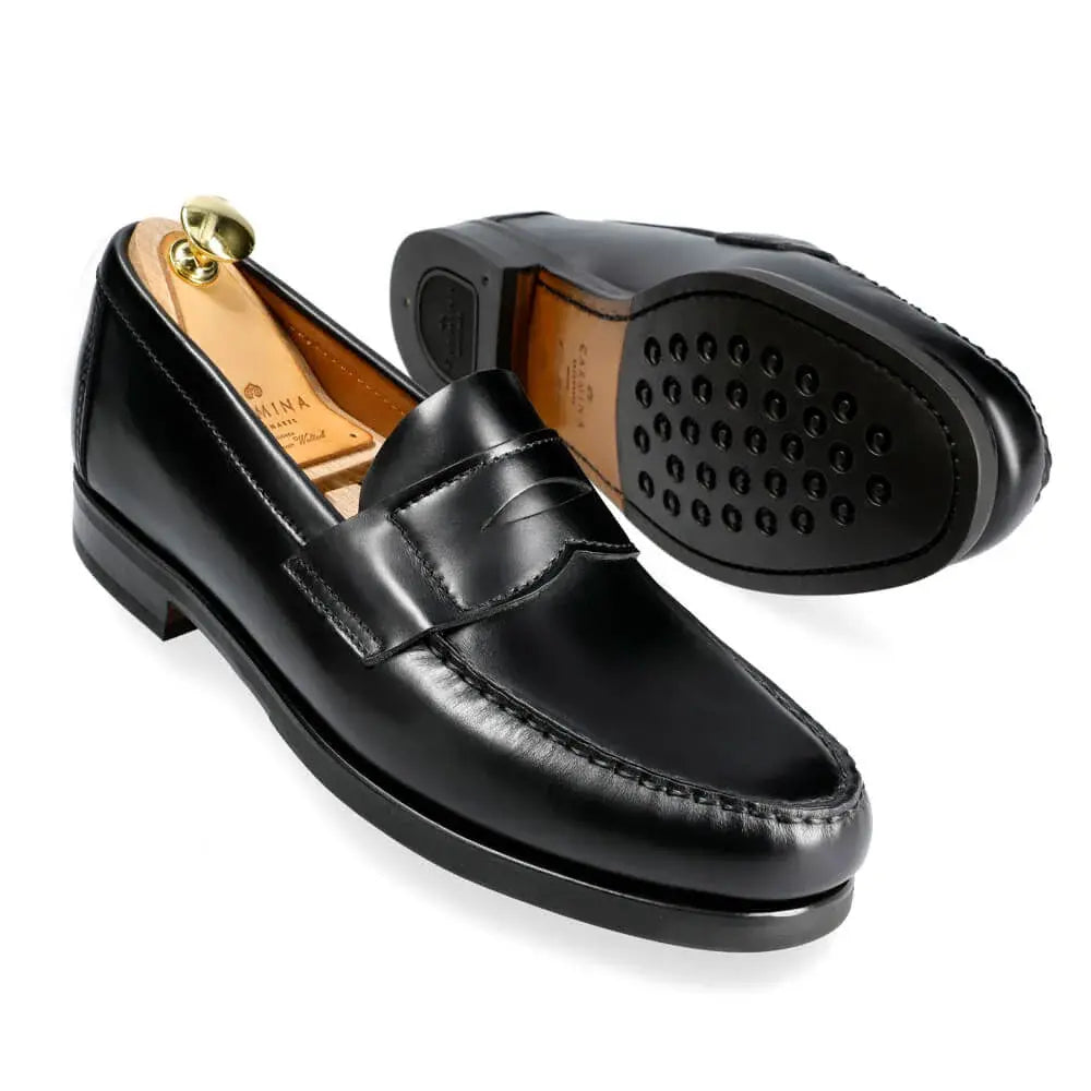 CARMINA / 80893 / BLACK VARIK / PENNY LOAFER