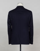 Model: 1SMC22K Tagliatore Wool & Cashmere Jacket / Navy Art. 500018 U Unlined  Unconstructed shoulder  Composition: 94% Virgin Wool 6% Cashmere Color: B1073 / Navy Made in Martina Franca, Italy
