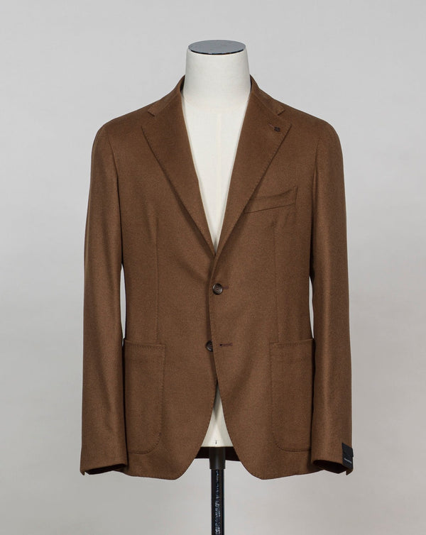 Model: 1SMC22K Tagliatore Wool & Cashmere Jacket / Tobacco Art. 500018 U Unlined  Unconstructed shoulder  Composition: 94% Virgin Wool 6% Cashmere Color: F1075 / Tobacco Made in Martina Franca, Italy