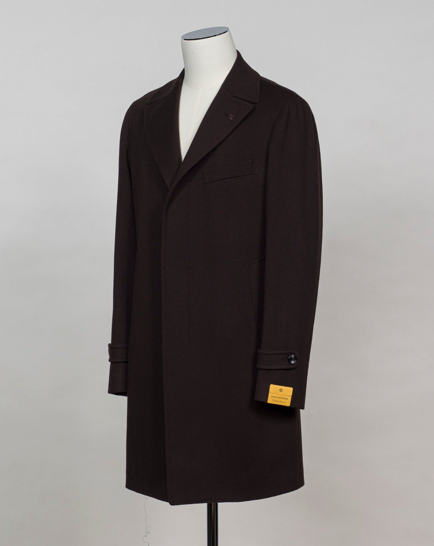 Tagliatore Single Breasted Overcoat / Dark Brown – Vaatturiliike