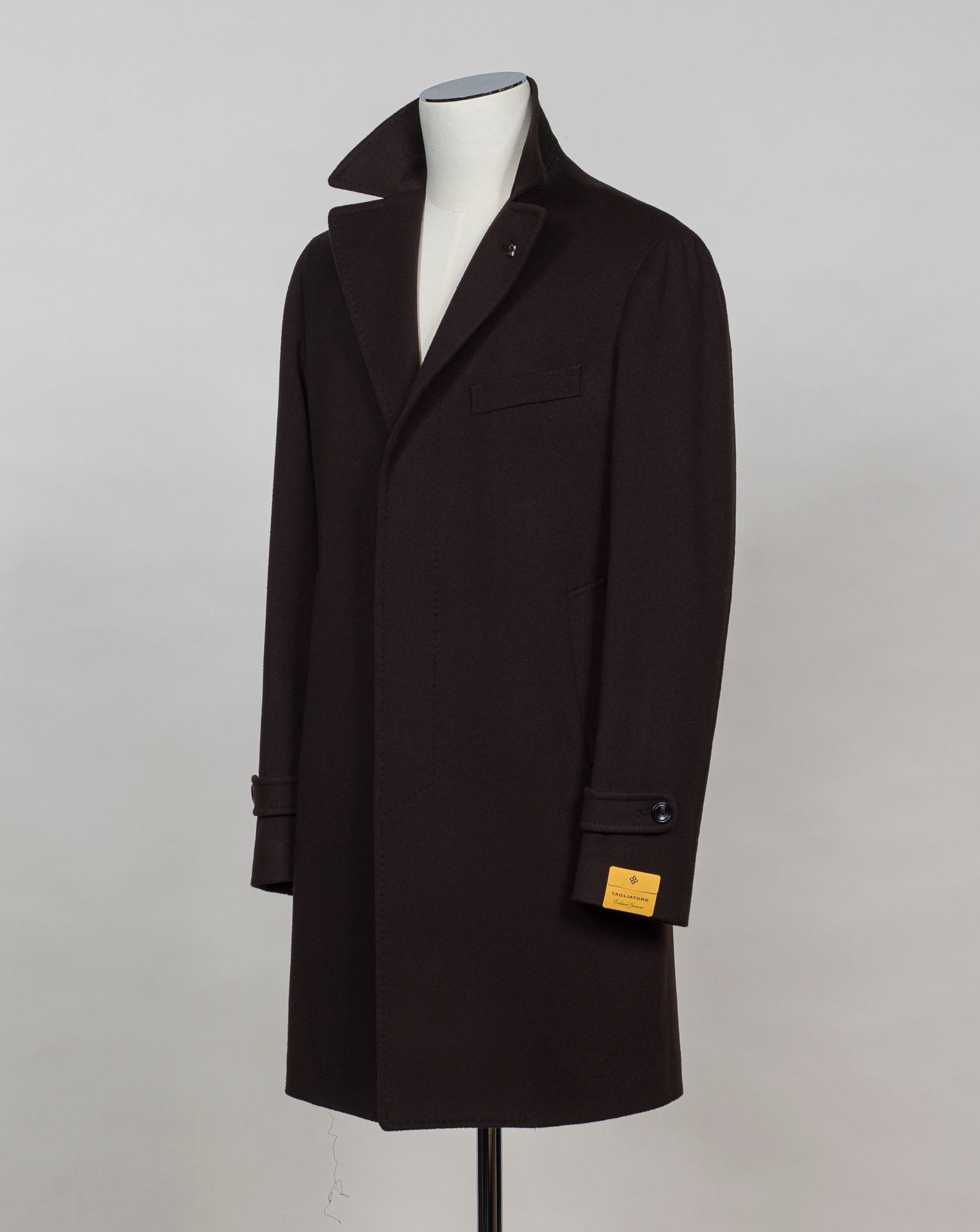 Tagliatore Single Breasted Overcoat / Dark Brown – Vaatturiliike