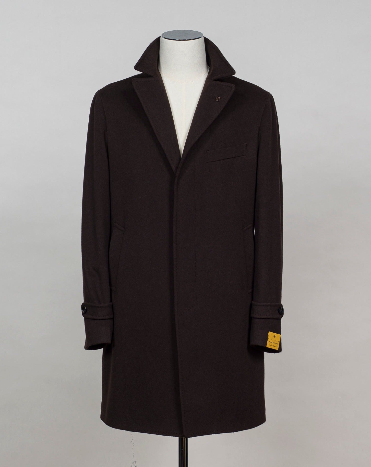 Tagliatore Single Breasted Overcoat / Dark Brown – Vaatturiliike