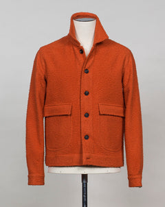 Article: TW24105 De Petrillo Casentino Wool Bomber / Orange Model: Bomber Color: 3894 / Orange Composition: 100% Virgin wool 