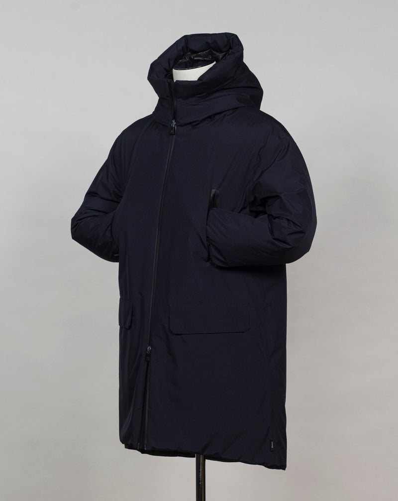 Article: PI00316UL - 11123 Color: 9290 / Dark Navy 80% Down 20% Waterfowl Feathers Herno Laminar Gore-Tex Down Coat / Navy