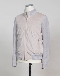Article: 13163/19652 Color: 049 / Light Beige Composition: 80% Virgin wool 10% Cashmere 10% Viscose Alcantara: 79% Polyester 21% Polyurethan  100% polyester padding Made in Italy Gran Sasso Wool Alcantara Jacket / Light Beige