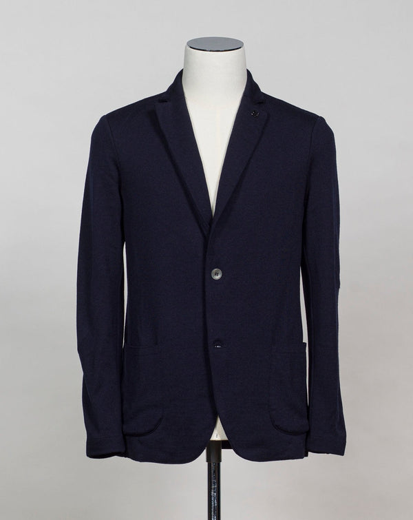 Gran Sasso Travel Wool Knit Jacket / Navy Art. 57156/17111  Col 598 Navy 100% wool Made in Italy  