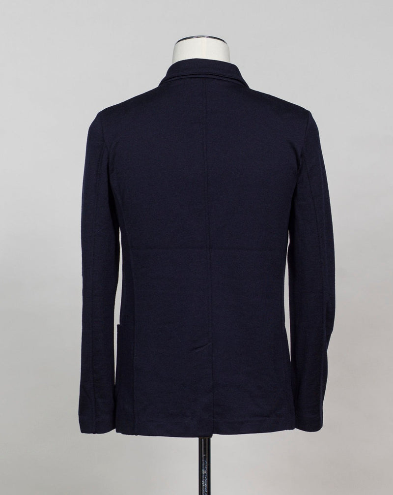 Gran Sasso Travel Wool Knit Jacket / Navy Art. 57156/17111 Col 598 Navy 100% wool Made in Italy