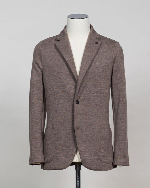 Art. 57156-17111 Col.119 Light Brown Made in Italy Gran Sasso Travel Wool Knit Jacket / Light Brown