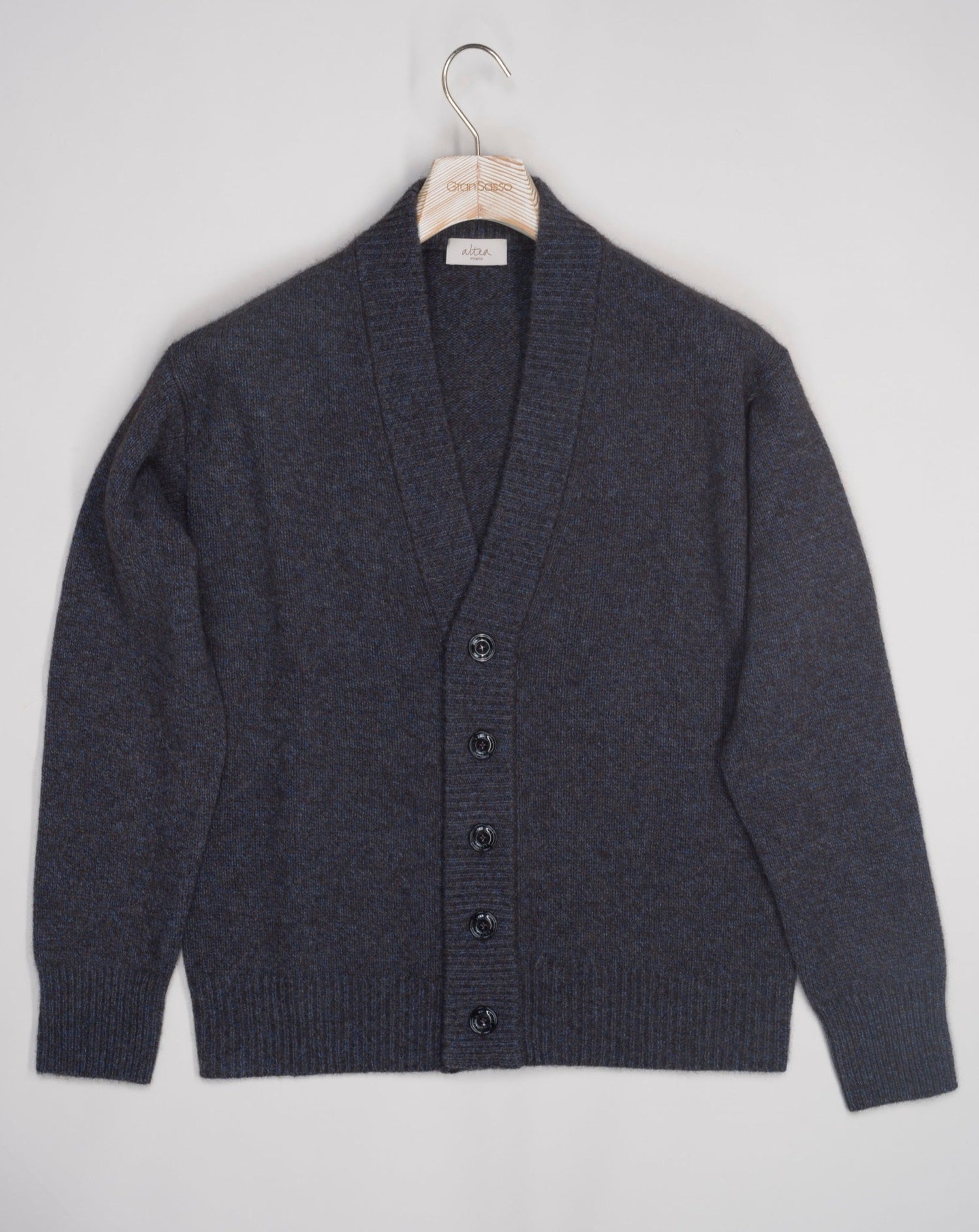Altea Yak Cashmere Blend Cardigan / Grey