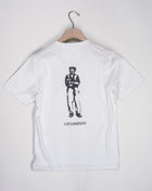 15CMTS155A 006499W Col  103 White Crew neck Short sleeves Front British Sailor graphic Brithish Sailor graphic on reverse Logo detail C.P. Company Mercerized Jersey 30/2 Twisted British Sailor T-Shirt / Gauze White