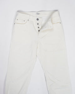 Composition: 100% Cotton Corduroy 5-Pocket Color: BLUE Model: RODOLFO Article: ROD09 4100 Made in Italy Tela Genova 5-Pocket Corduroy Pants / Ecru