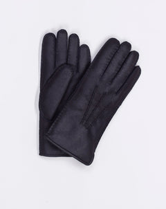 100% Leather Fur lining Article: 92 1619 Color: AP 555 Werner Christ Lambskin Gloves with Fur Lining / Black