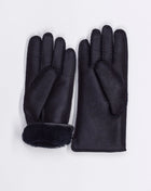 100% Leather Fur lining Article: 92 1619 Color: AP 555 Werner Christ Lambskin Gloves with Fur Lining / Black