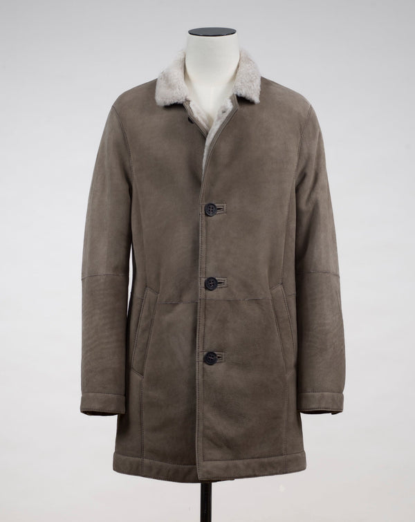 Model: Benedikt 100% Leather Fur lining Article: 02 1801 Color: AV 414 Werner Christ Lambskin Coat / Taupe