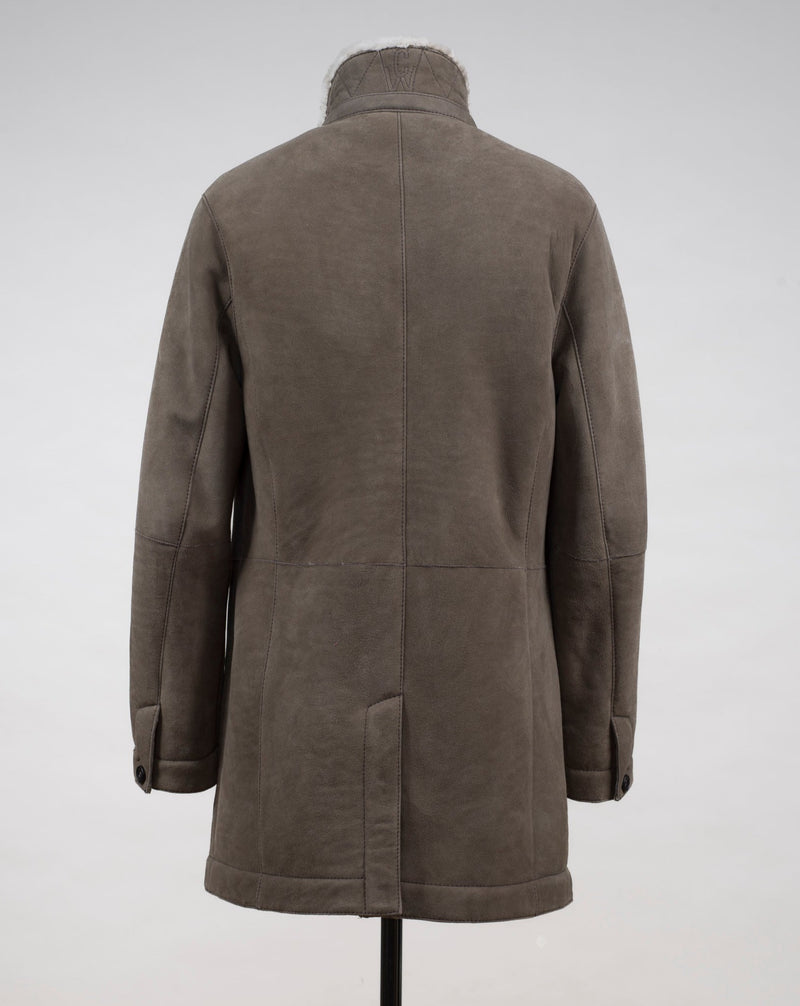 Model: Benedikt 100% Leather Fur lining Article: 02 1801 Color: AV 414 Werner Christ Lambskin Coat / Taupe