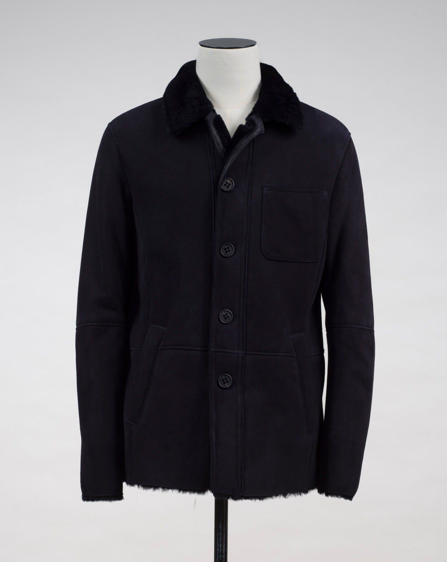Model: Leander 100% Leather Fur lining Article: 32 1497 Color: AV 555 Werner Christ Lambskin Coat / Black
