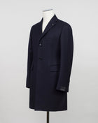 Model: CFBM13B Color: B3446 / Navy Composition: Virgin Wool 100% Lining 100% cu Fully lined  Water repellent Center back vent Made in Martina Franca, Italy Tagliatore Water Repellent Wool Overcoat / Navy