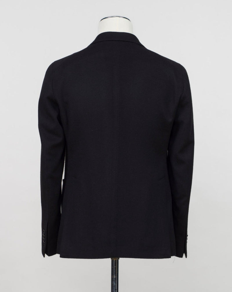 Model: 1SMC22K Composition: 94% Virgin Wool 6% Cashmere Color: N1195 / Black Tagliatore Wool & Cashmere Jacket / Black