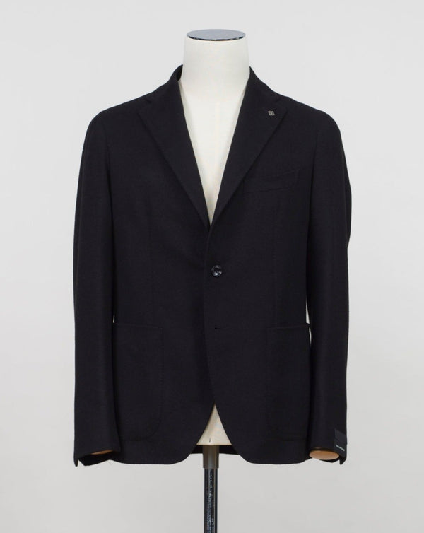 Model: 1SMC22K Composition: 94% Virgin Wool 6% Cashmere Color: N1195 / Black Tagliatore Wool & Cashmere Jacket / Black