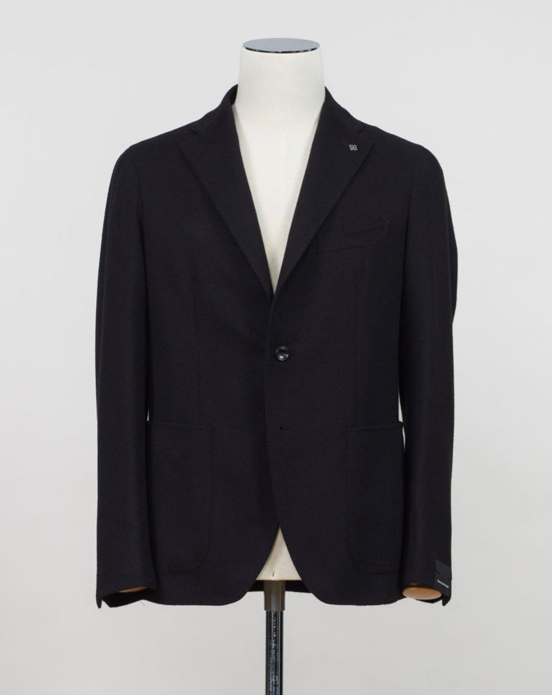 Model: 1SMC22K Composition: 94% Virgin Wool 6% Cashmere Color: N1195 / Black Tagliatore Wool & Cashmere Jacket / Black