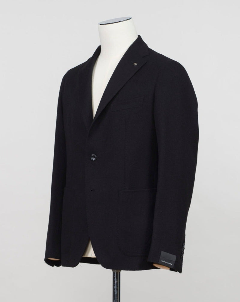 Model: 1SMC22K Composition: 94% Virgin Wool 6% Cashmere Color: N1195 / Black Tagliatore Wool & Cashmere Jacket / Black