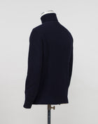 Model: Dolcevita Article: 7 .C110 Color: Navy Composition: 90% Wool 10% Cashmere G.R.P. Firenze Wool & Cashmere Rollneck / Navy