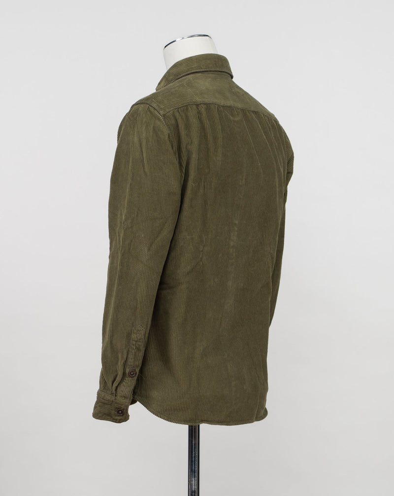 Article: B130FVE/TC Color: 235 / Green Composition: 100% Cotton Ghirardelli Corduroy Overshirt / Green