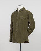 Article: B130FVE/TC Color: 235 / Green Composition: 100% Cotton Ghirardelli Corduroy Overshirt / Green