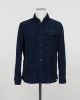 Article: B130FVE/TC Color: 283 / Blue Composition: 100% Cotton Ghirardelli Corduroy Overshirt / Blue