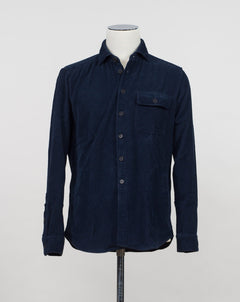 Article: B130FVE/TC Color: 283 / Blue Composition: 100% Cotton Ghirardelli Corduroy Overshirt / Blue