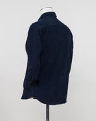 Article: B130FVE/TC Color: 283 / Blue Composition: 100% Cotton Ghirardelli Corduroy Overshirt / Blue