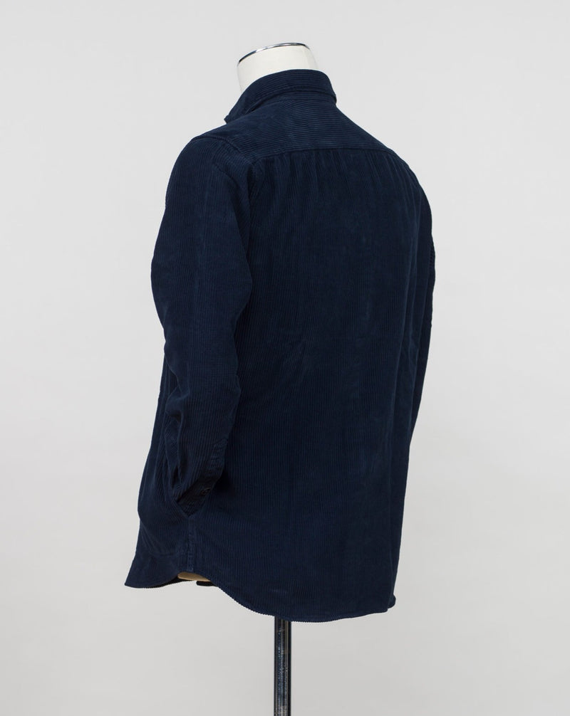 Article: B130FVE/TC Color: 283 / Blue Composition: 100% Cotton Ghirardelli Corduroy Overshirt / Blue