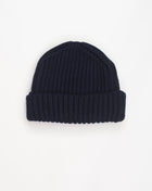 Model: Beanie Article: M 40 BIS Color: Navy Composition: 100% Merino Wool G.R.P. Ribbed Merino Beanie / NavyModel: Beanie Article: M 40 BIS Color: Navy Composition: 100% Merino Wool Made in Florence, Italy