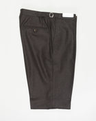 Model: B10 Article: TP00705 Color: 6970 / Brown Composition: 100% Virgin Wool De Petrillo Flannel Trousers / Dark Brown