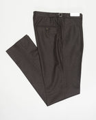 Model: B10 Article: TP00705 Color: 6970 / Brown Composition: 100% Virgin Wool De Petrillo Flannel Trousers / Dark Brown