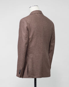 Half lined Unconstructed shoulder 2 patch pockets side vents Model: GJ02 Article: TW22093F Color: 8161 / Brown Composition: 94% Wool 5% Cashmere 1%  Made in Naples, Italy